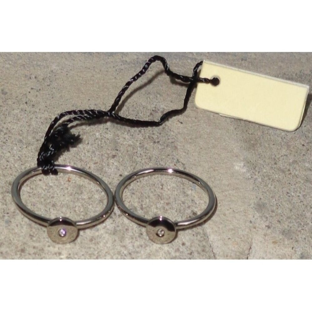 CK Calvin Klein 2 Stainless Steel Silver Tone Precious Rings Sz 7 Womens Jewelry